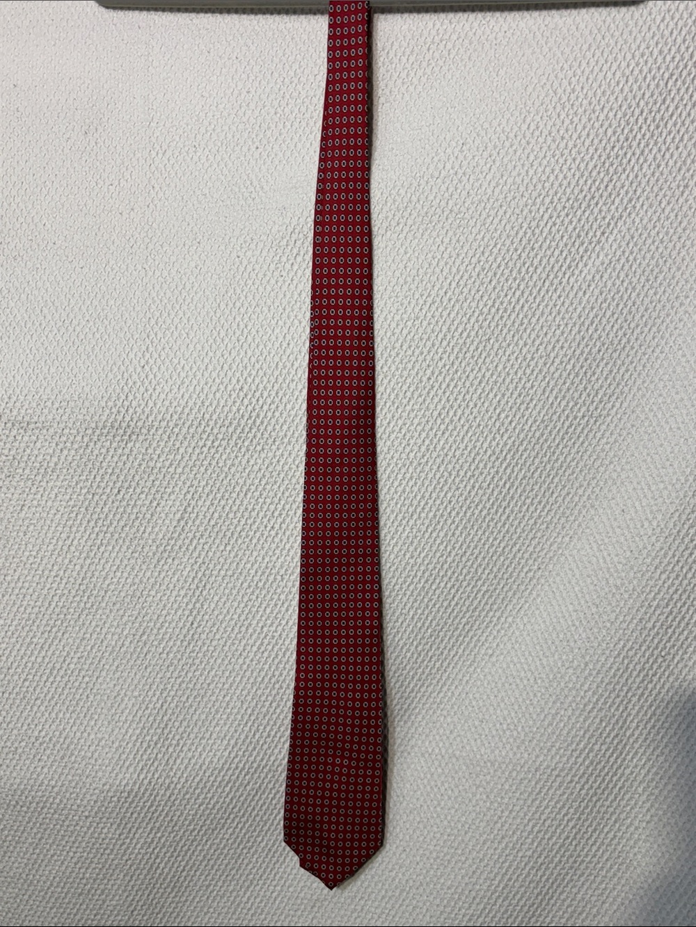 Lauren Ralph Lauren Red Micro Floral Slim Men's Tie 100% Silk